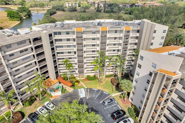 a view of a building with a outdoor space