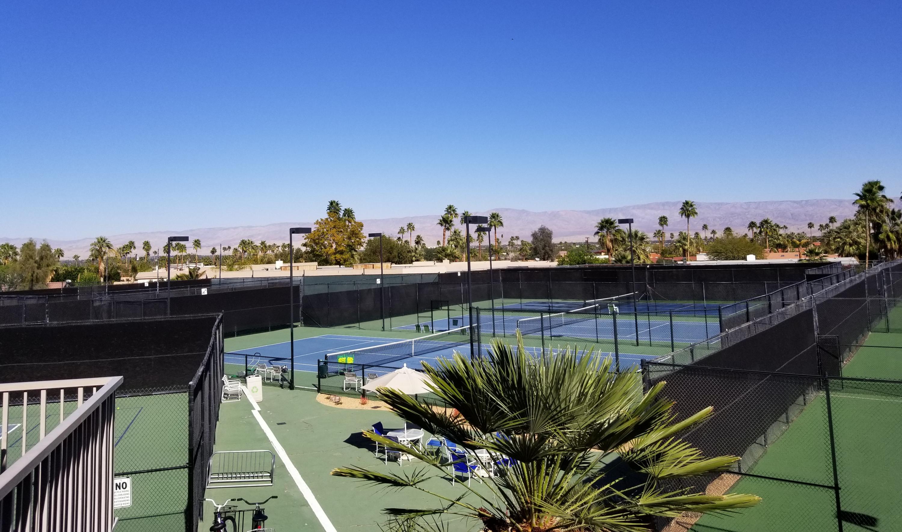 45735 Juniper Circle, Unit 522 Palm Desert, CA 92260 - Photo 50 of 53 a view of a balcony with outdoor seating