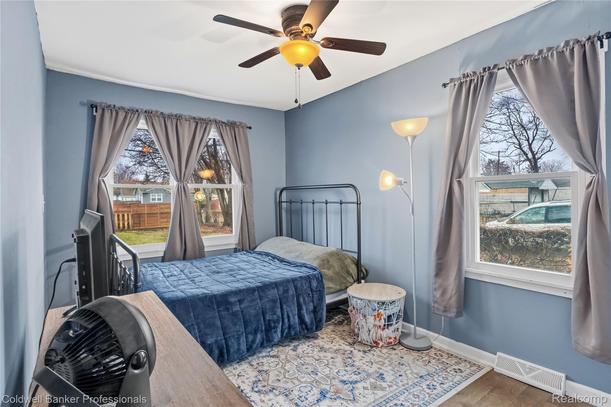 3040 Inman Street Ferndale, MI 48220 - Photo 25 of 41 Bedroom featuring ceiling fan and wood finished floors
