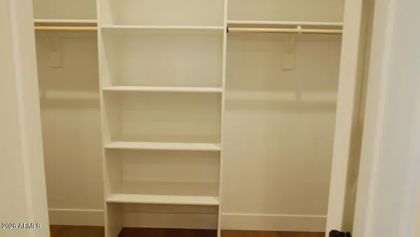 a close view of closet