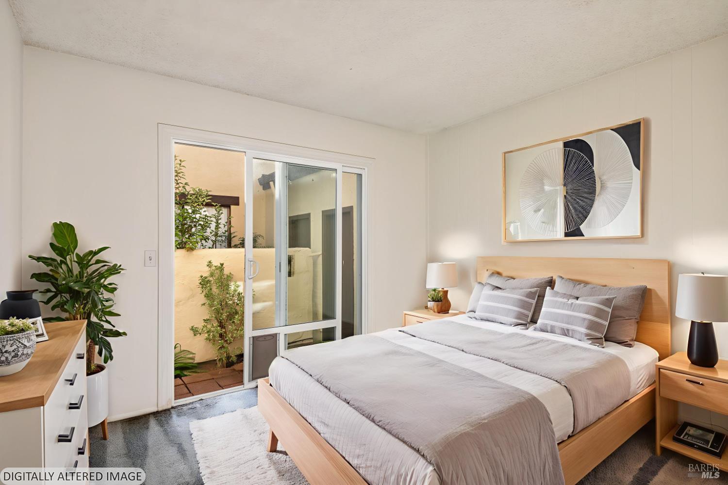 826 Adobe Drive Santa Rosa, CA 95404 - Photo 5 of 32 a bedroom with a large bed and a potted plant