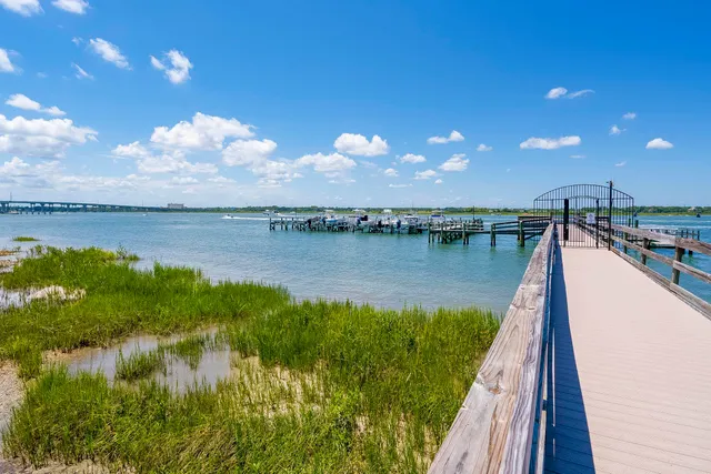 a view of a lake with a big yard