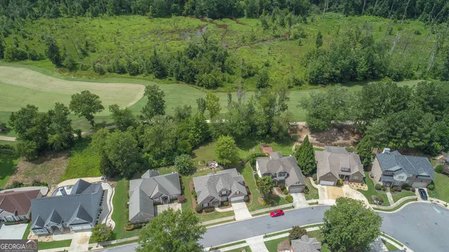 an aerial view of multiple house