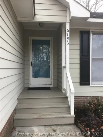 a view of front door of house