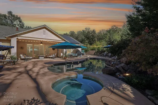 a view of a house with pool