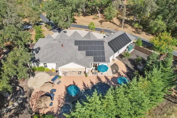 an aerial view of multiple house