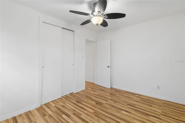 a view of a big room with wooden floor