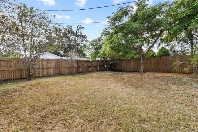 a backyard of a house