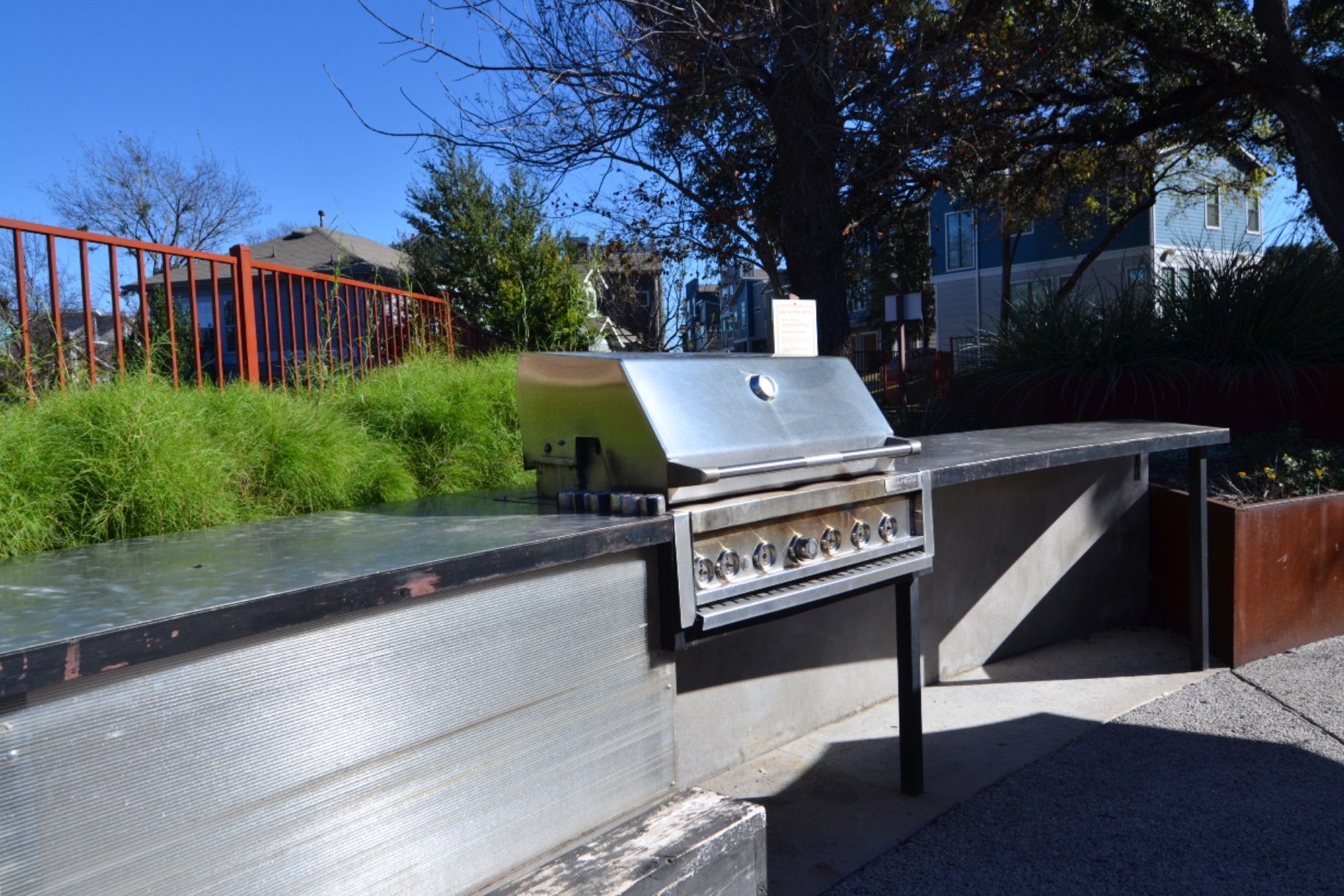 1916 Cleese Drive Austin, TX 78741 - Photo 31 of 36 An outdoor grilling station with a built-in barbecue awaits culinary creations.