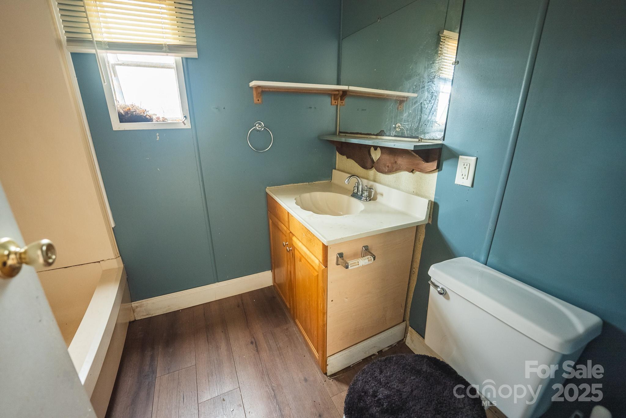 9336 Pinewood Avenue Charlotte, NC 28214 - Photo 12 of 37 a bathroom with a toilet sink and mirror