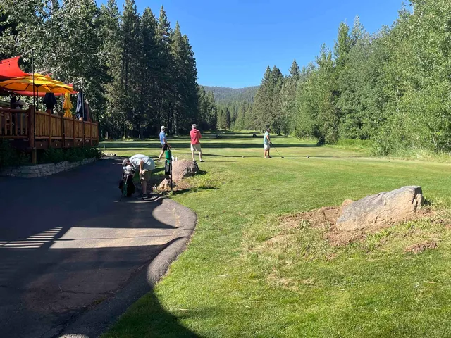 a view of outdoor space with seating area