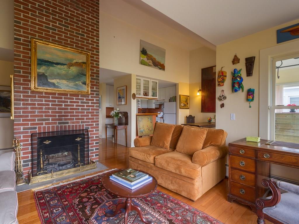 44 Youngs Mountain Road, Unit 2 Bar Harbor, ME 04609 - Photo 17 of 35 Living room with fireplace