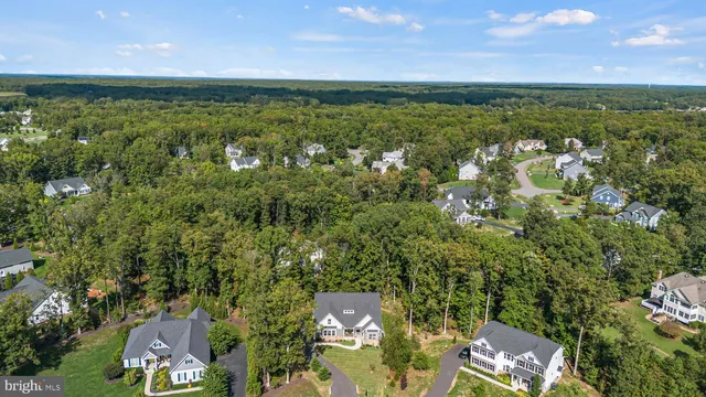 an aerial view of a house with yard and outdoor seating