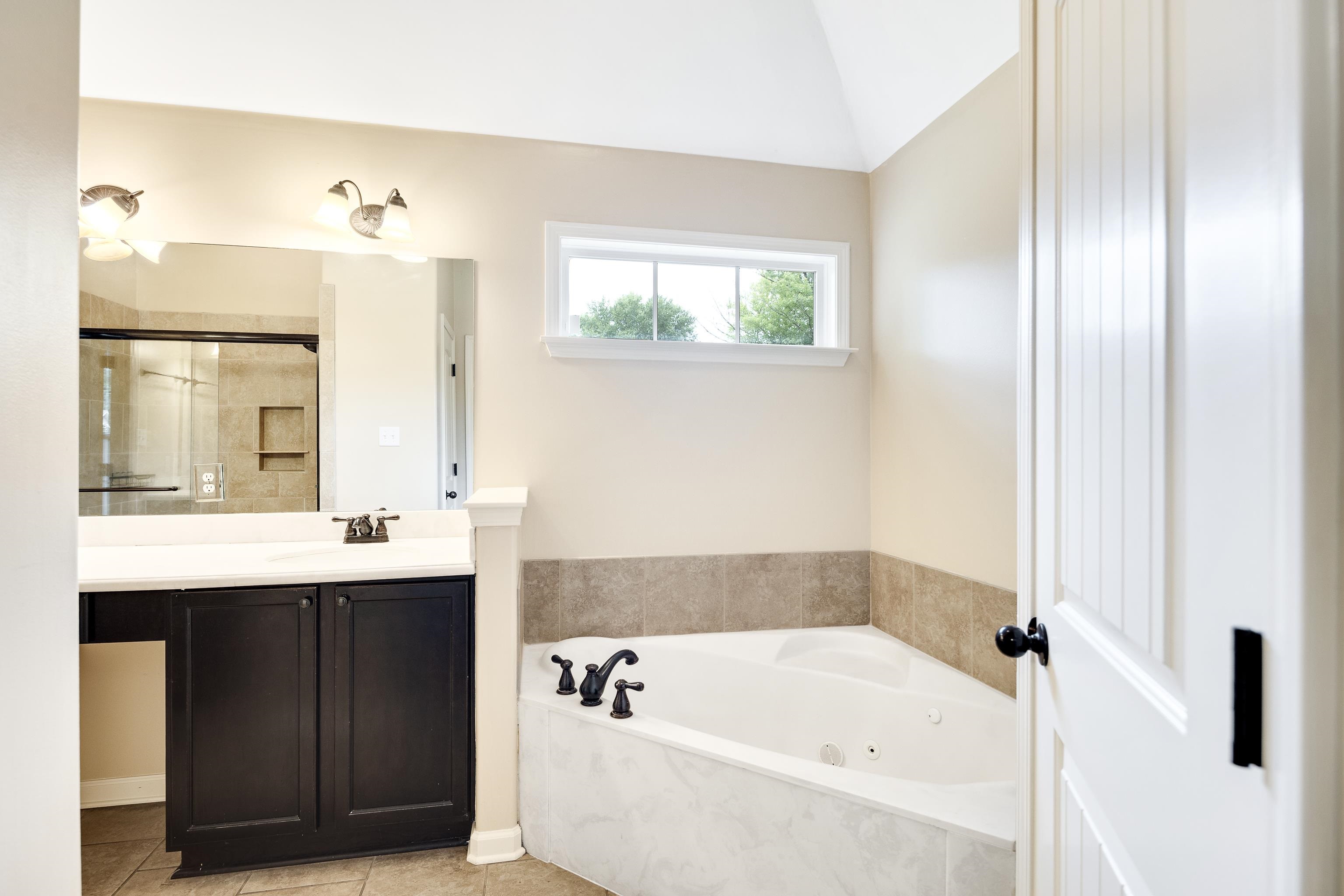 379 Shelton Road Collierville, TN 38017 - Photo 18 of 32 a bathroom with a tub a sink and a mirror