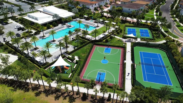 a view of a lake with a building in the background