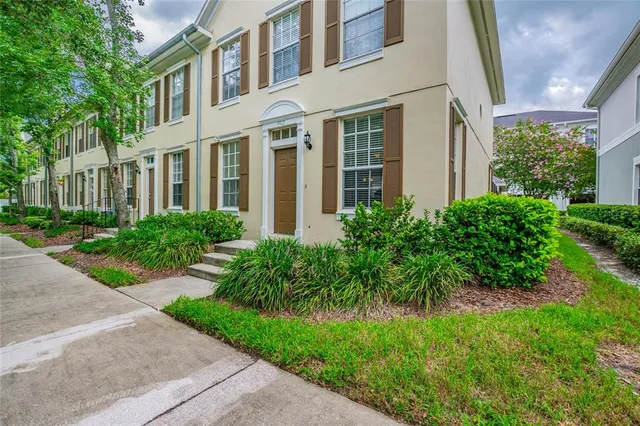 a view of a building with garden