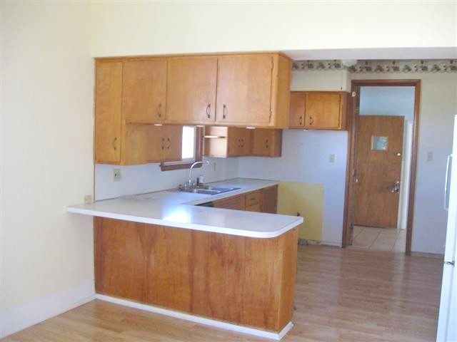 11443 West Warren Road Winslow, IL 61089 - Photo 3 of 9 a kitchen with sink cabinets and wooden floor