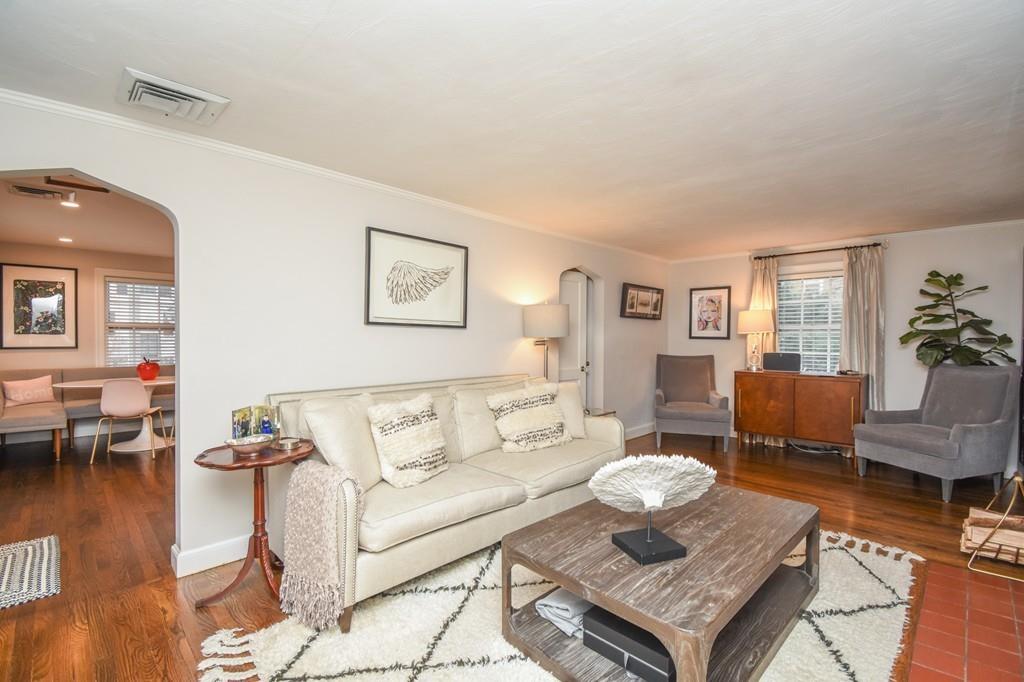 21 Lancaster Road Needham, MA 02492 - Photo 12 of 35 a living room with furniture and wooden floor