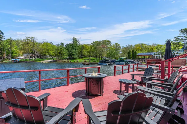a view of a balcony with city view