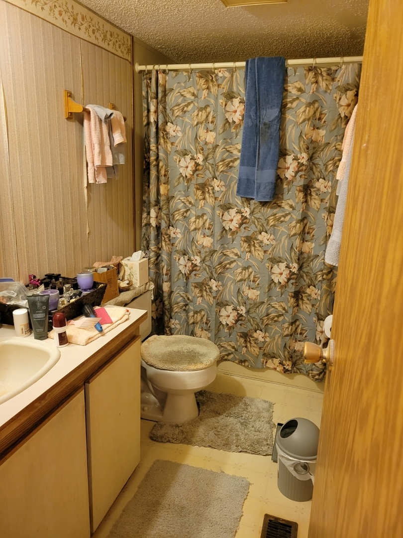 47 Partridge Lane, Unit 47PART Beecher, IL 60401 - Photo 13 of 16 a bathroom with a toilet a sink and shower curtain