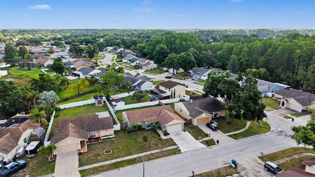 1632 Pintail Court Lutz, FL 33549 - Photo 29 of 34 an aerial view of residential houses with outdoor space and trees