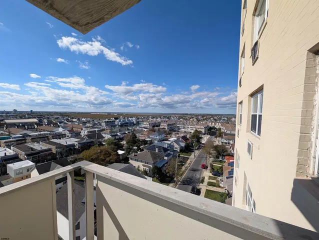 a view of a lake and city