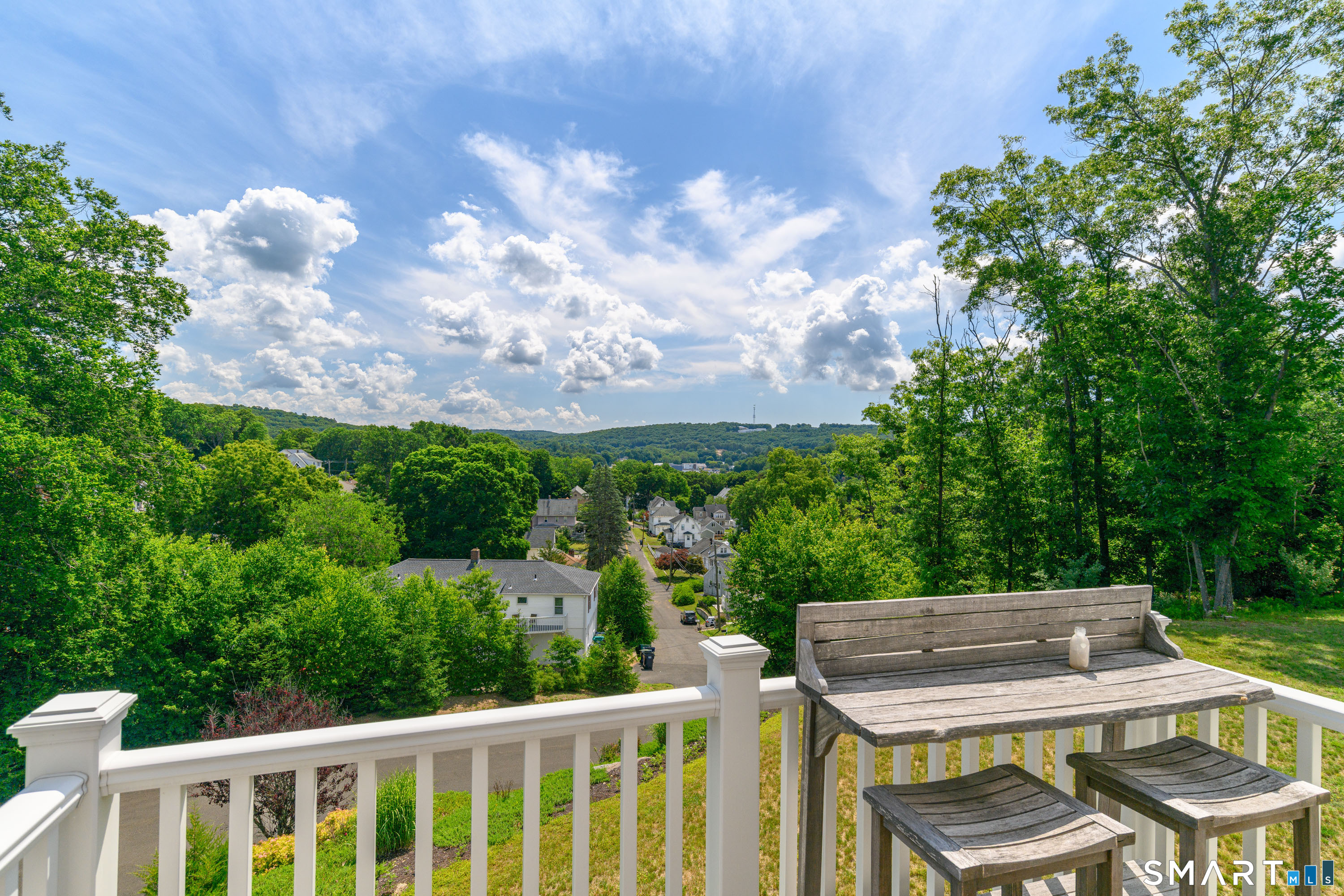 43 George Street, Unit 1 Seymour, CT 06483 - Photo 25 of 33 Enjoy the view overlooking the town of Seymour from the balcony off the living room. A beautiful breezy, sunny spot to relax and unwind.