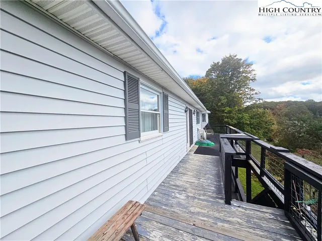 a view of deck and wooden floor
