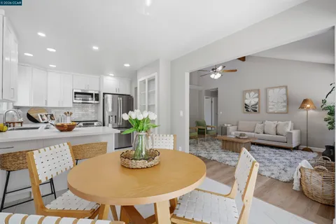 a kitchen with lots of counter top space