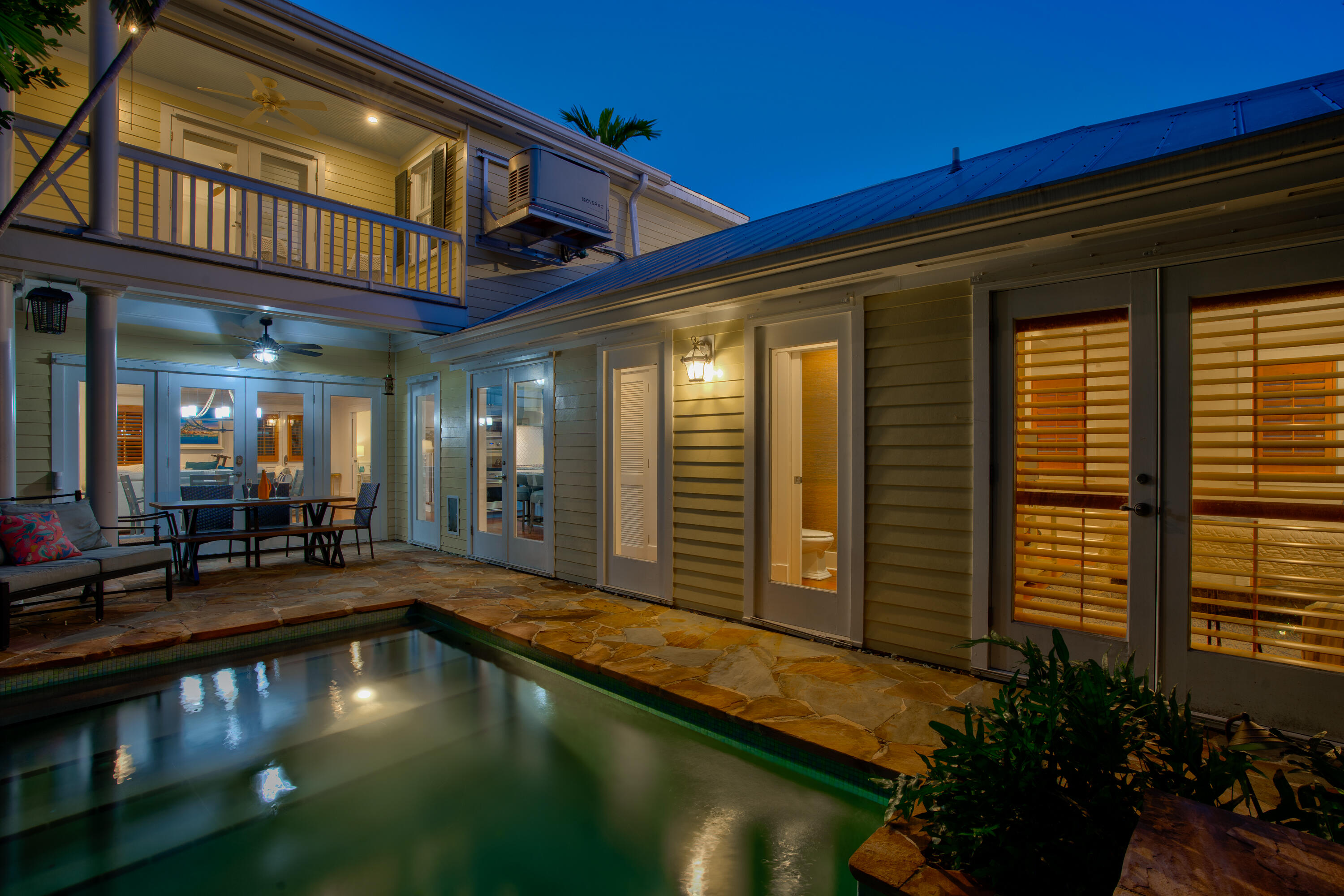1416 White Street Key West, FL 33040 - Photo 53 of 59 Pool twilight