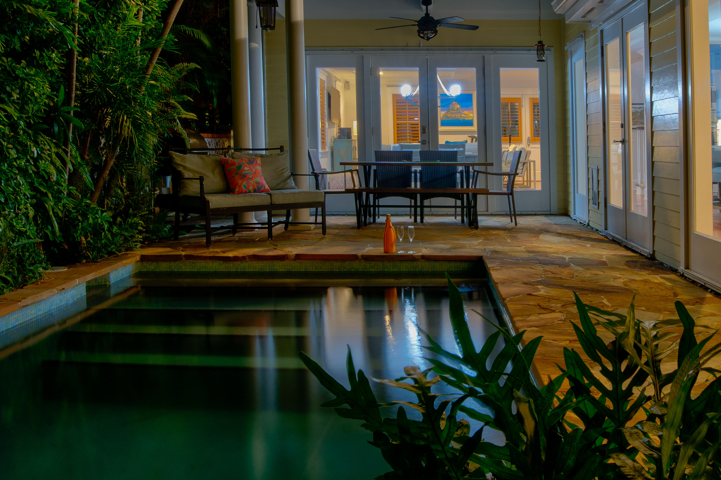 1416 White Street Key West, FL 33040 - Photo 55 of 59 Pool twilight