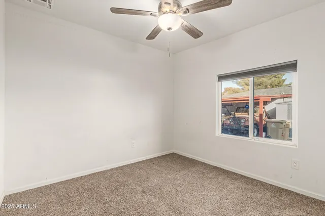 an empty room with a window