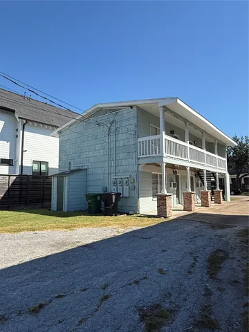 a view of a building with a swimming pool