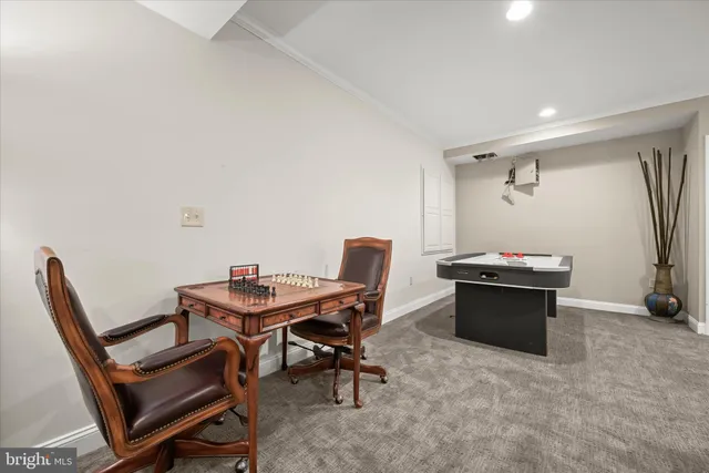 a front view of a building with a entrance