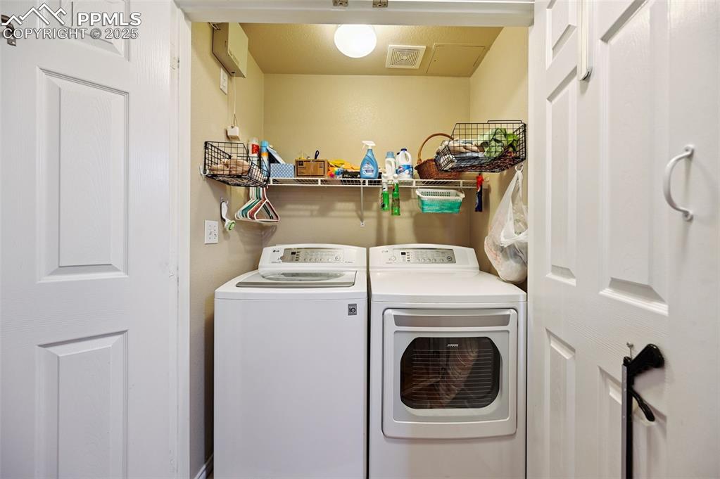 4007 Riviera Grove, Unit 103 Colorado Springs, CO 80922 - Photo 22 of 22 a view of washer and dryer