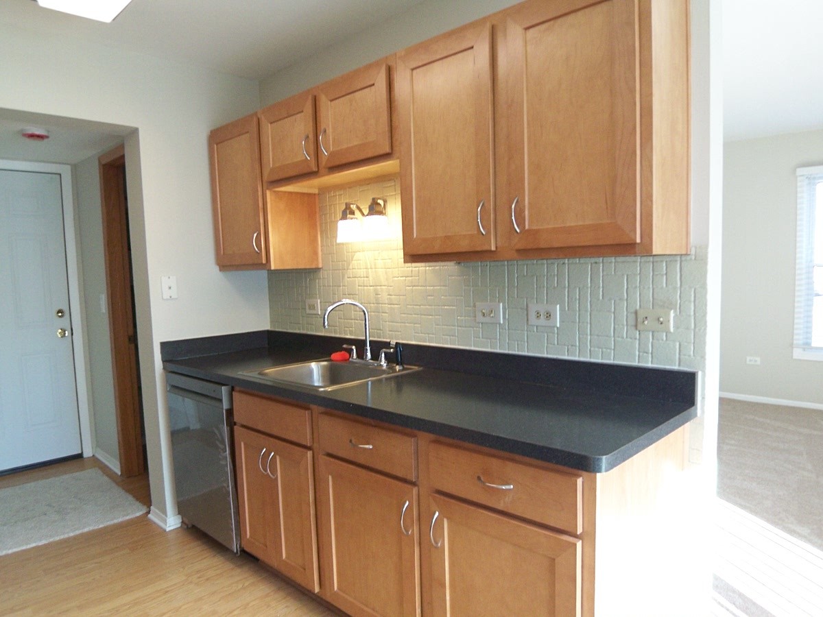249 Nantucket Harbor Schaumburg, IL 60193 - Photo 11 of 26 a kitchen with granite countertop a sink and a white cabinets