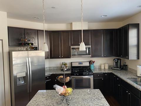 2847 Henley Lane Naperville, IL 60540 - Photo 7 of 9 a kitchen with stainless steel appliances granite countertop a refrigerator a sink a stove a microwave and cabinets