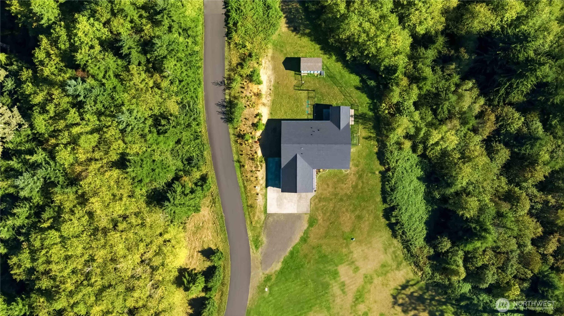 58 Alger Creek Heights Road Cathlamet, WA 98612 - Photo 34 of 40 a view of a big yard with plants