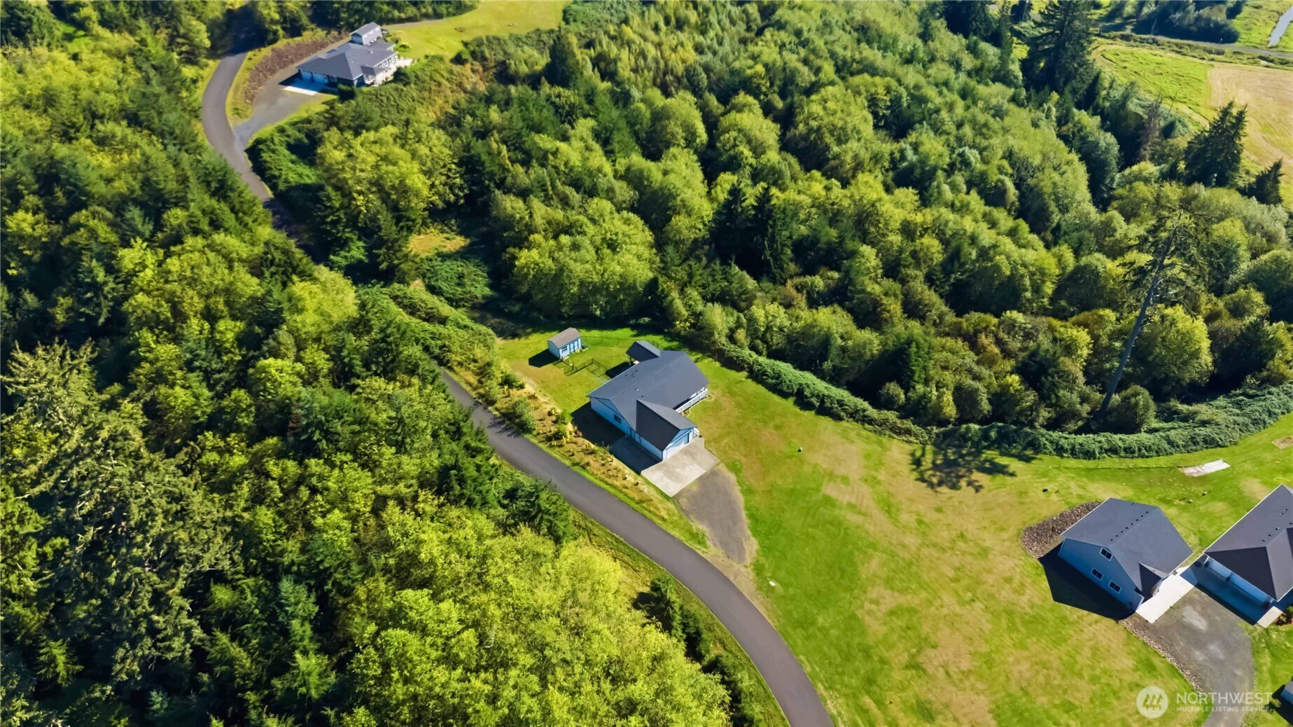 58 Alger Creek Heights Road Cathlamet, WA 98612 - Photo 35 of 40 a view of a yard with swimming pool