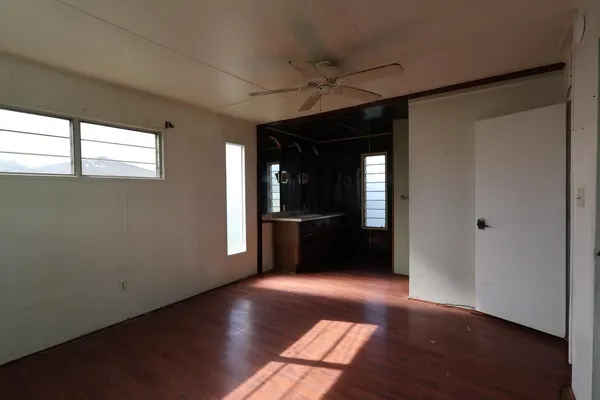 a view of entryway with wooden floor