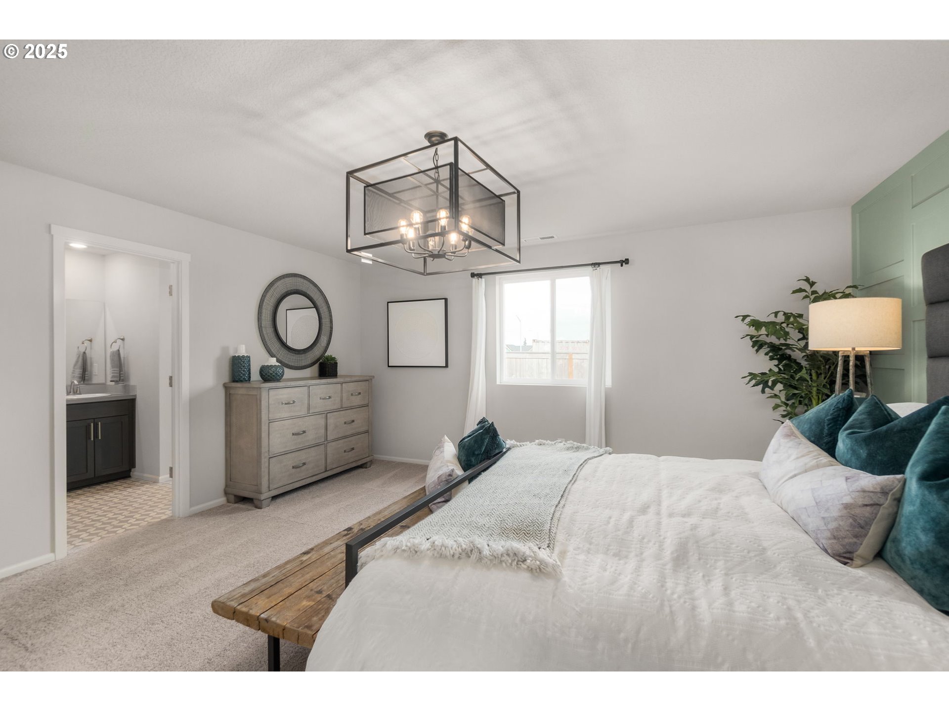1011 Clemson Street Gervais, OR 97026 - Photo 13 of 16 a bedroom with a bed a mirror and furniture