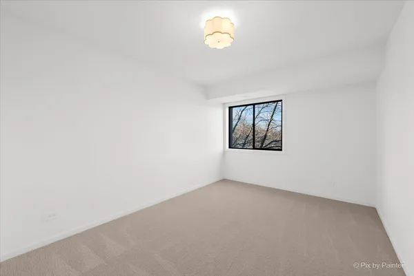 an empty room with a window