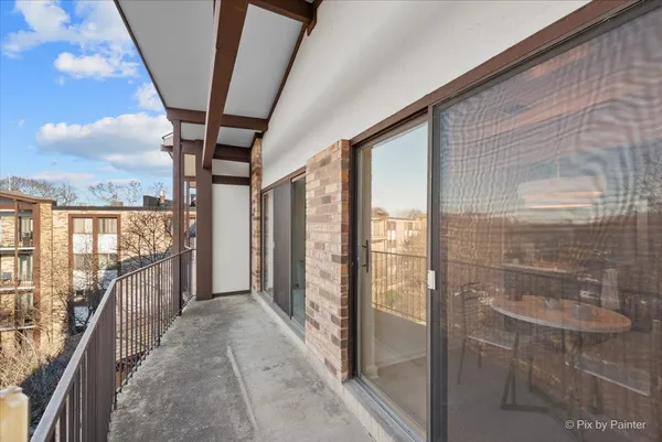 a view of a balcony