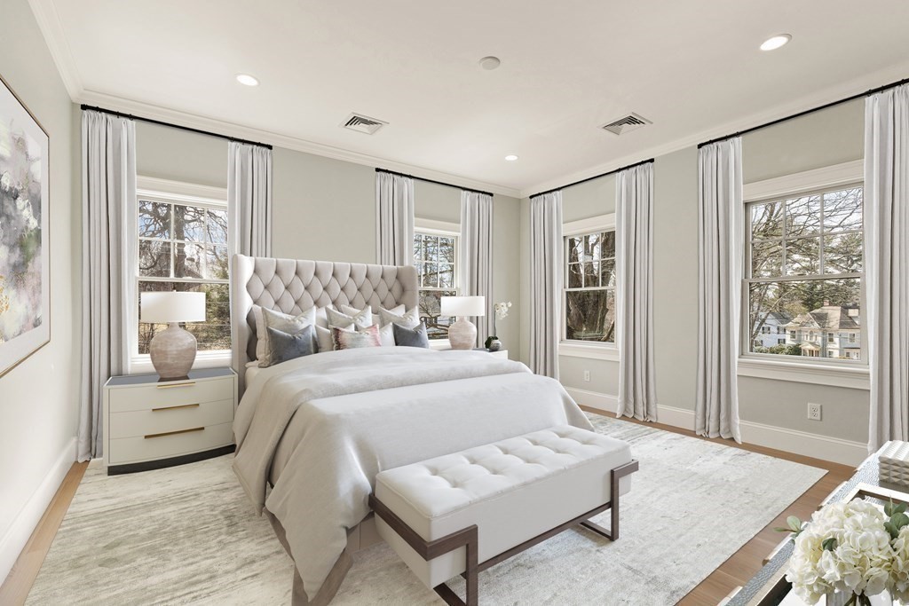 8 Hayes Avenue Lexington, MA 02420 - Photo 17 of 24 a spacious bedroom with a large bed and a window