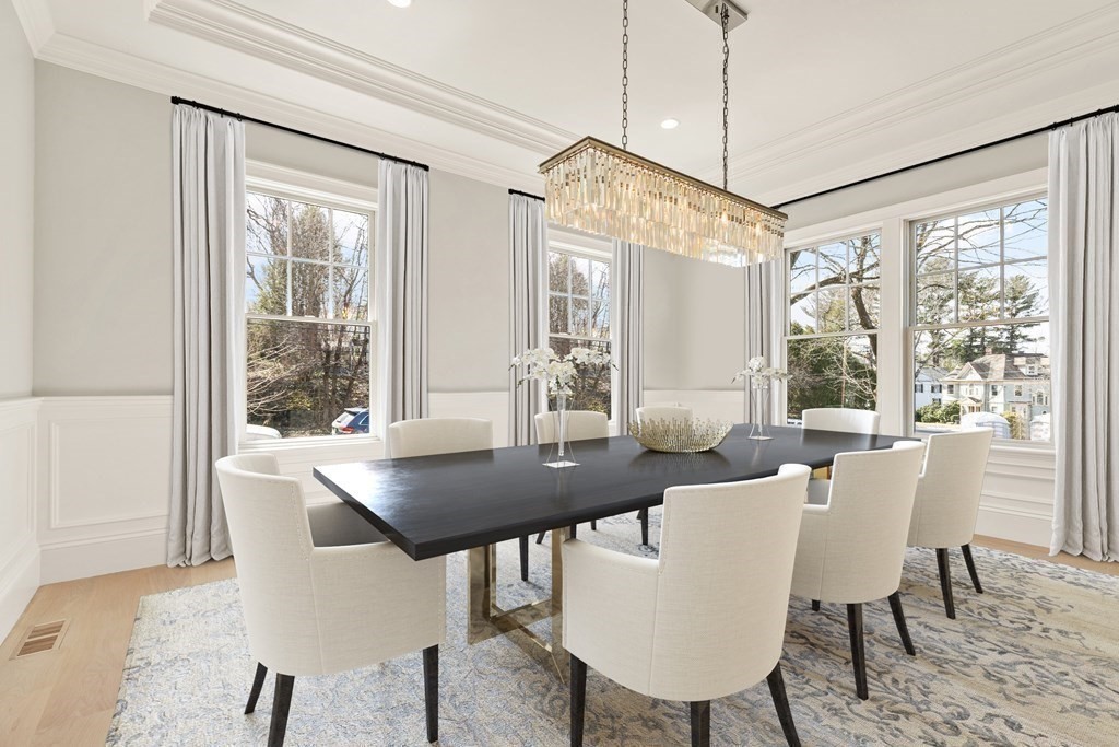 8 Hayes Avenue Lexington, MA 02420 - Photo 5 of 24 a view of a dining room with furniture window and outside view