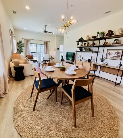 a workspace with furniture