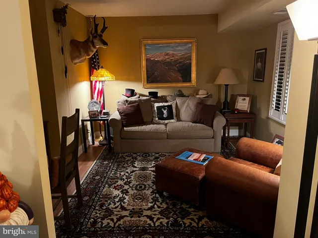 a room with furniture and flat screen tv