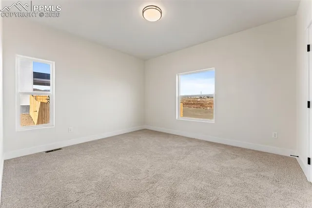 an empty room with a window