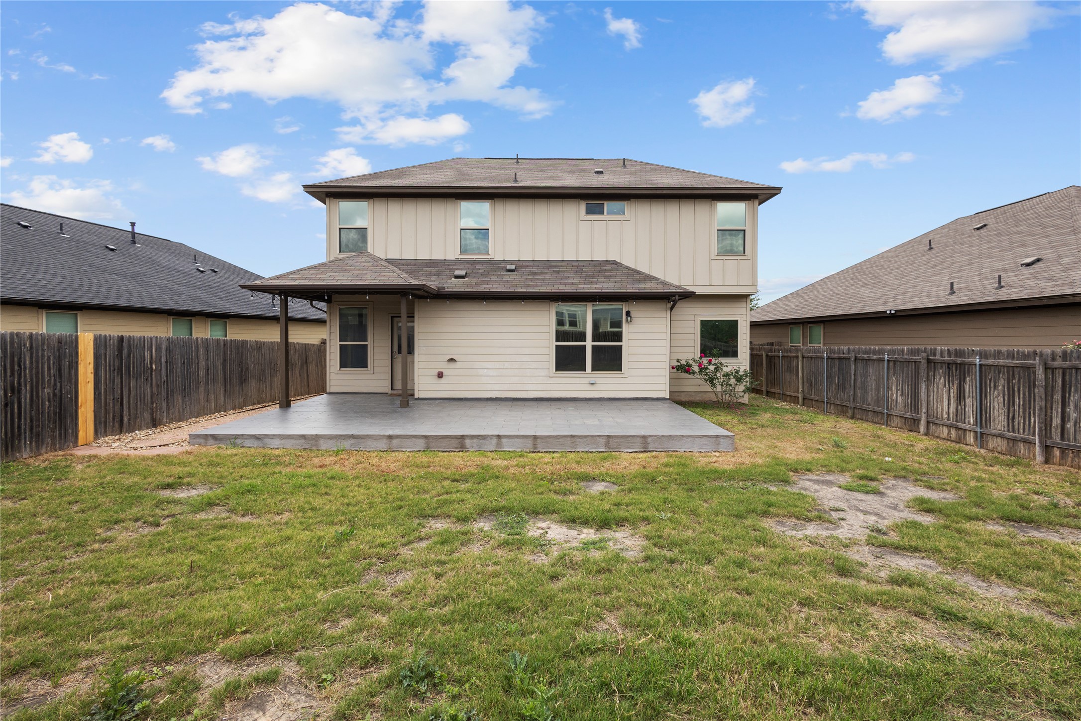 397 Limerick Road Buda, TX 78610 - Photo 29 of 33 Whether you are adding a grill, a lounge set, or some Texas string lights, this stone-finished space is built for year-round outdoor enjoyment.