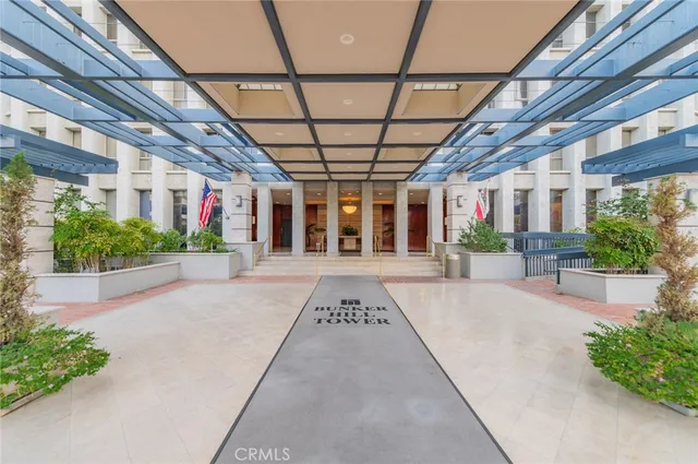 a view of a building with a porch